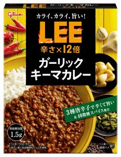 LEEガーリックキーマカレー辛さ×12倍　パッケージ画像